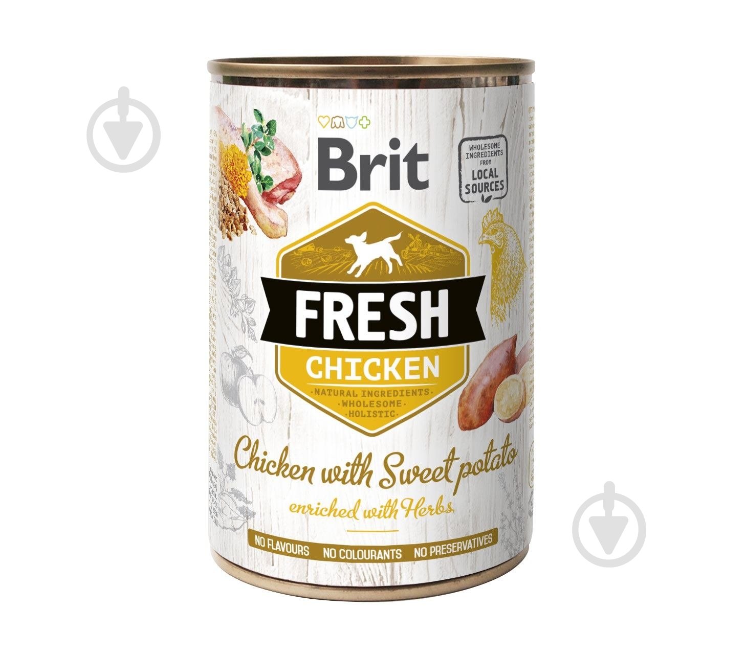 Корм влажный British Fires Chicken/Sweet Potato с курицей и бататом 400 г - фото 1