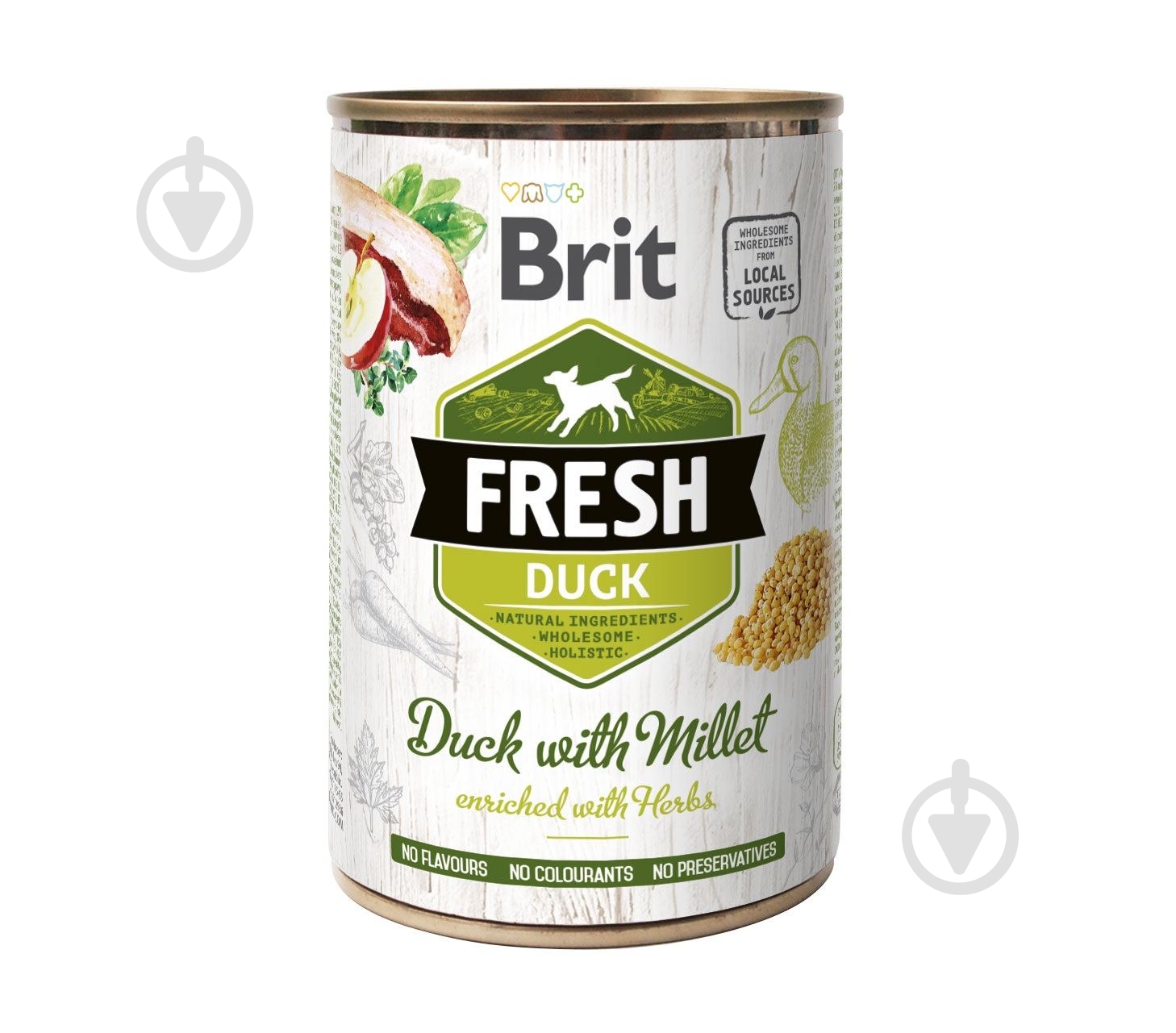 Корм вологий British Fires Duck/Millet з качкою та пшоном 400 г - фото 1