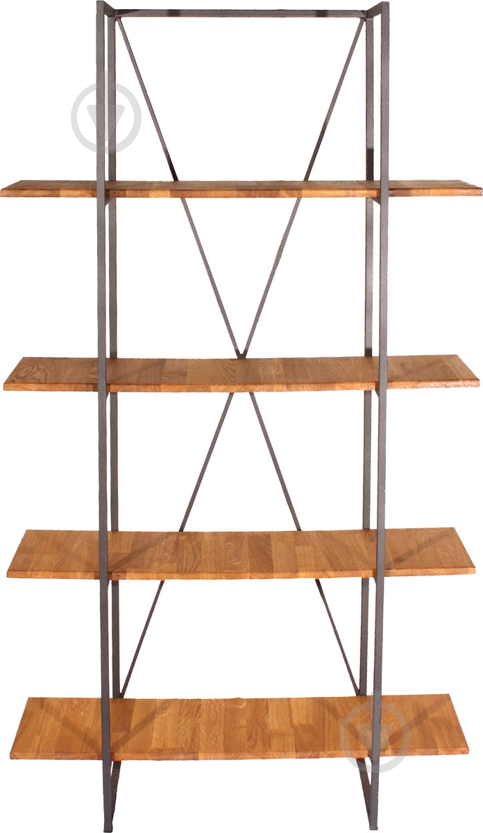 Стелаж 1800x1000x300 мм Метал Арт чорний дерево полиці 4 шт. фарбований - фото 2 Стелаж 1800x1000x300 мм Метал Арт чорний дерево полиці 4 шт. фарбований - фото 2