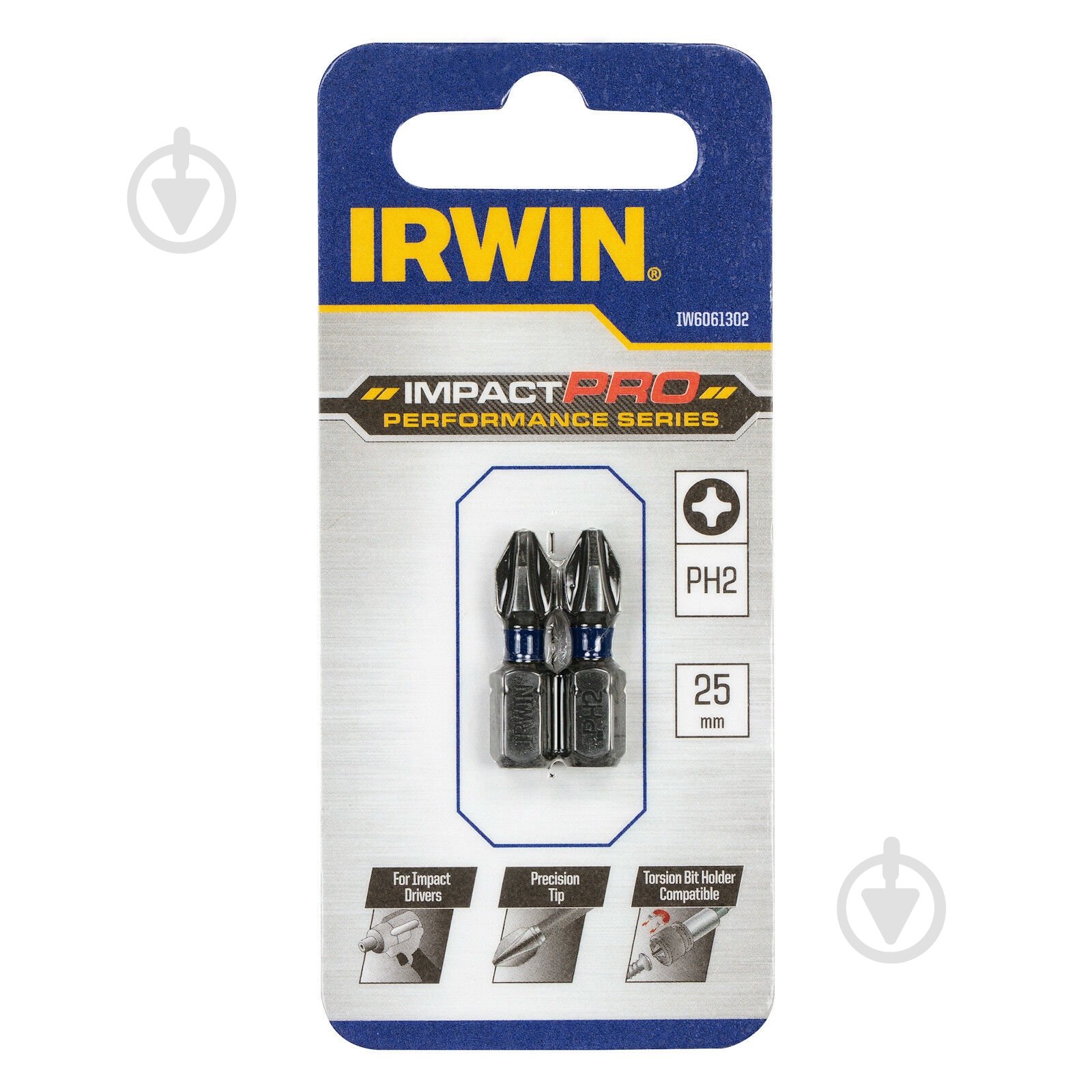 Бита Irwin PH2 Impact Pro Performance 25 ми 2 шт. IW6061302 - фото 1 Бита Irwin PH2 Impact Pro Performance 25 ми 2 шт. IW6061302 - фото 1