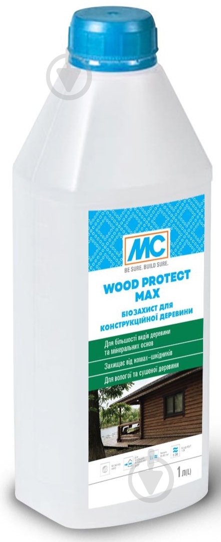 Біозахист MC-Bauchemie конструкційної деревини Wood Protect Max мат 1 л - фото 1 Біозахист MC-Bauchemie конструкційної деревини Wood Protect Max мат 1 л - фото 1