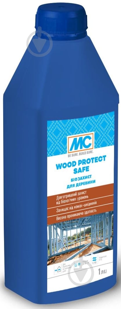 Біозахист MC-Bauchemie деревини Wood Protect Safe мат 1 л - фото 1
