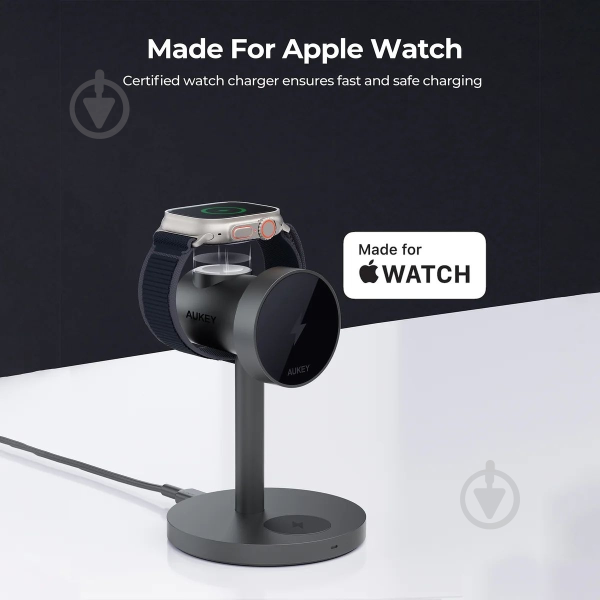 Бездротовий зарядний пристрій AUKEY MagFusion 3-in-1 15W (LC-MC311) - фото 9