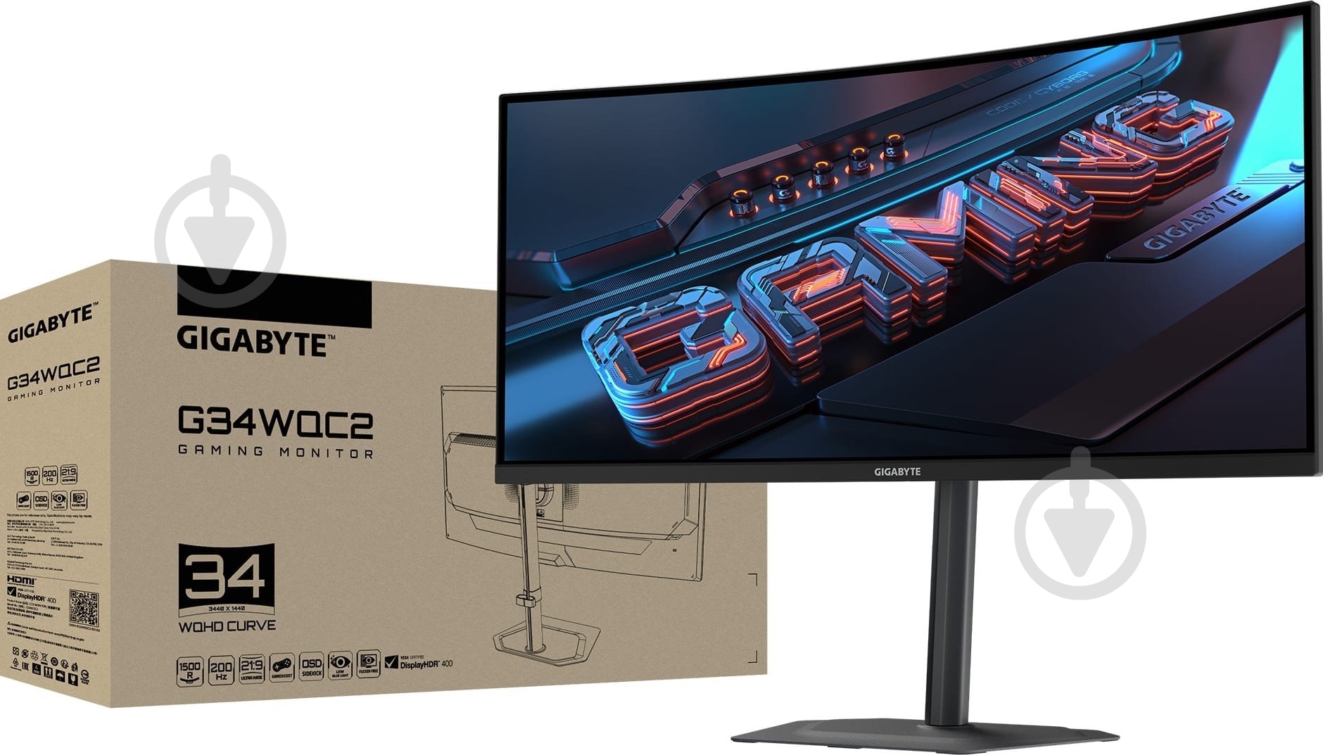 Монитор Gigabyte 34" (G34WQC2 EK) - фото 7 Монитор Gigabyte 34" (G34WQC2 EK) - фото 7
