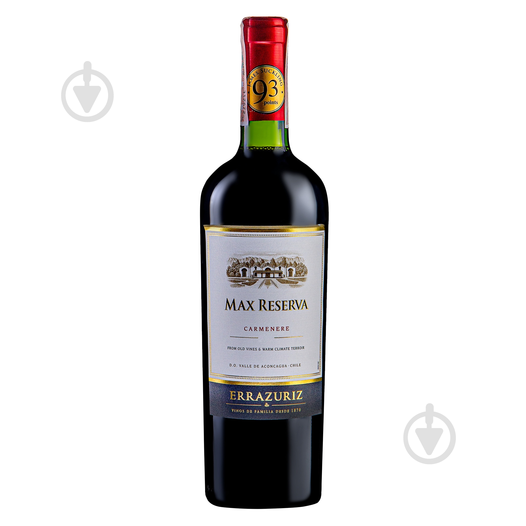 Вино Errazuriz Max Reserva Carmenere красное сухое 0,75 л - фото 1 Вино Errazuriz Max Reserva Carmenere красное сухое 0,75 л - фото 1
