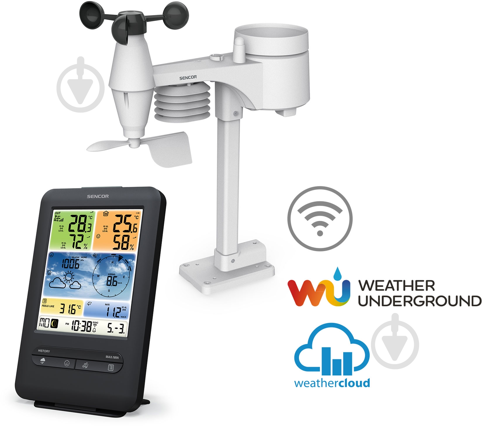 Метеостанція Sencor SWS9898WIFI - фото 8
