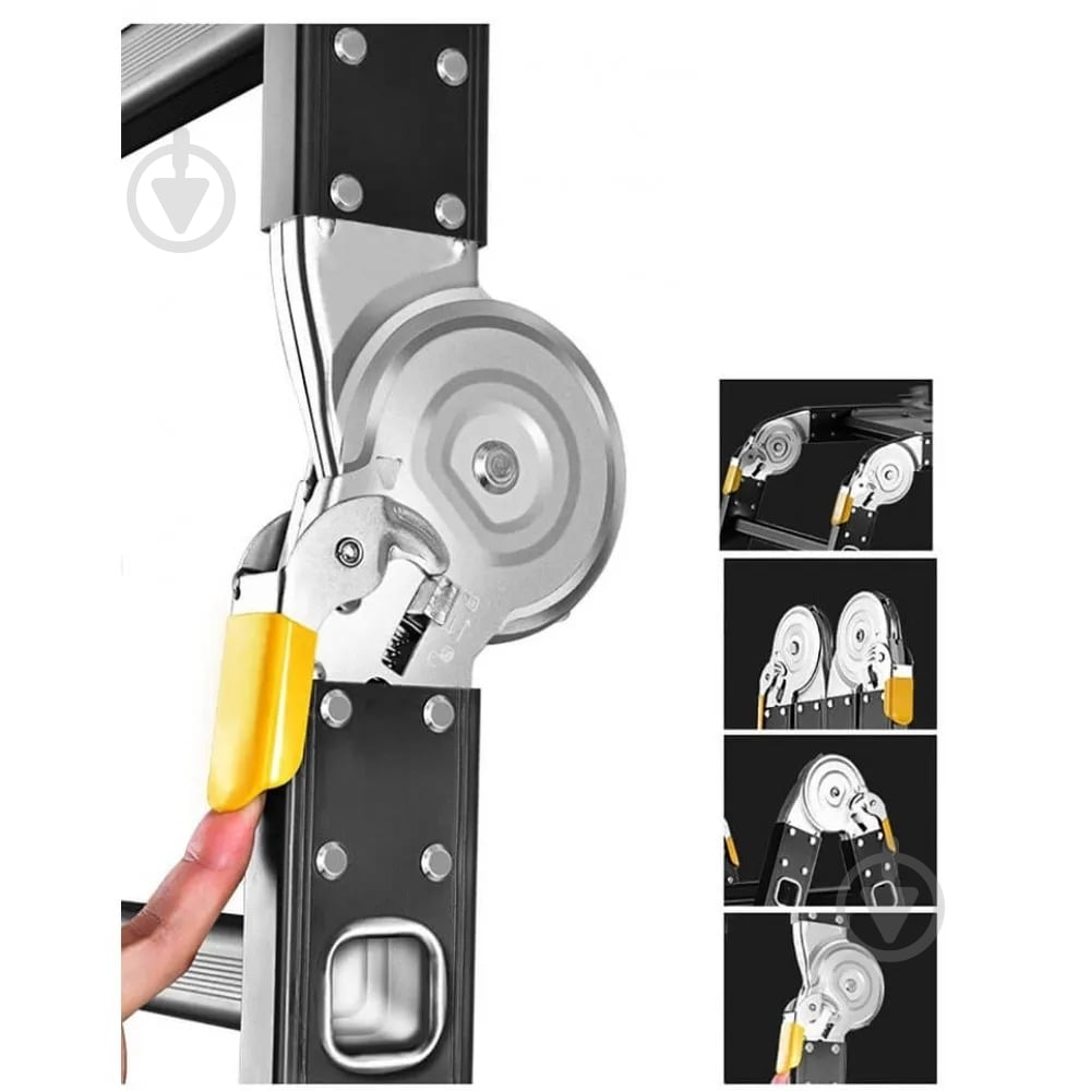Шарнирная лестница-стремянка GTM KMP403A 4х3 (39103) - фото 2