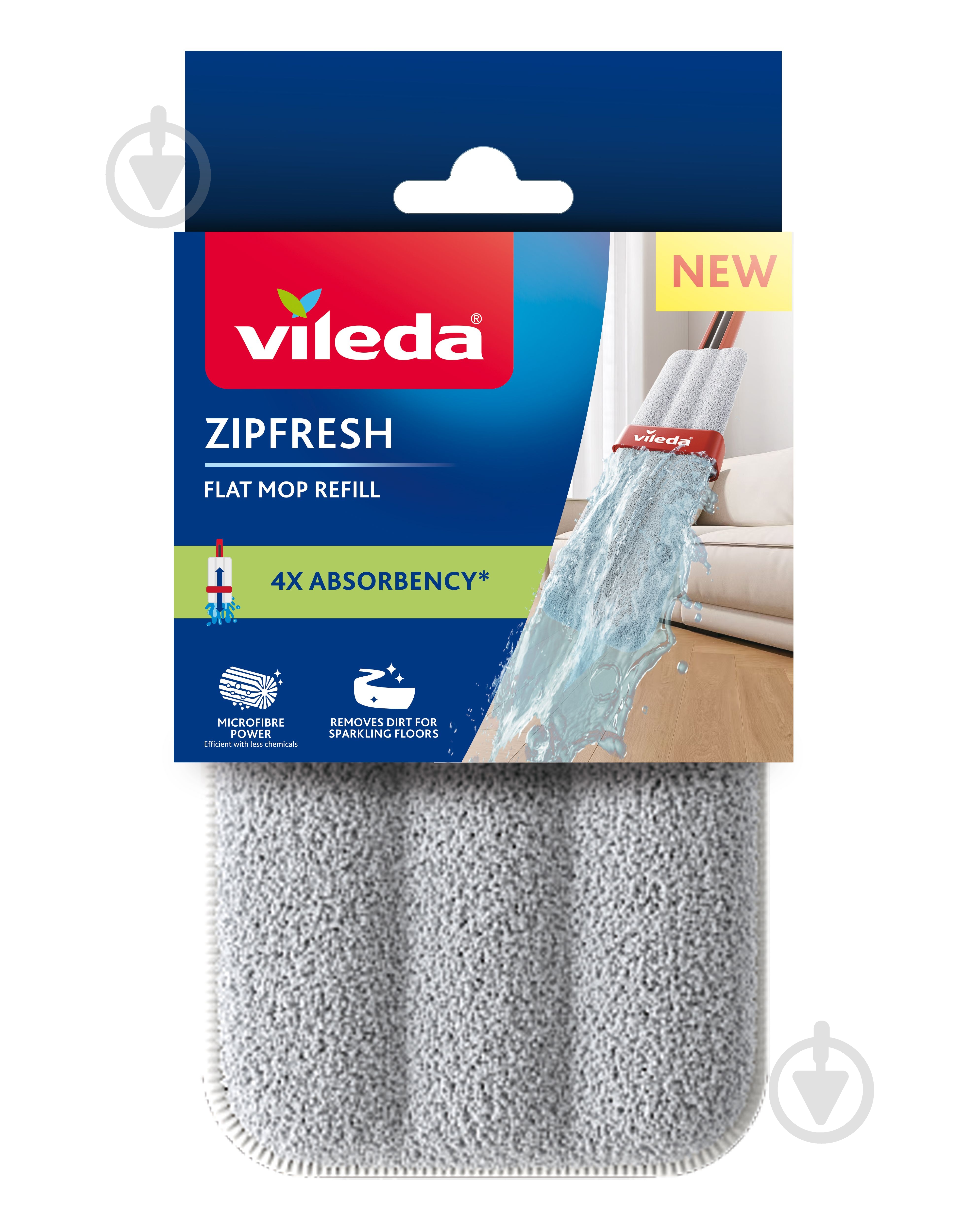 Сменная насадка к швабре Vileda ЗипФреш (ZipFresh) - фото 1