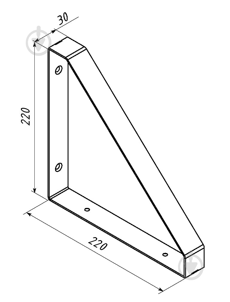 Кронштейн для полок Valore Треугольник Loft SB-T-21 - фото 8