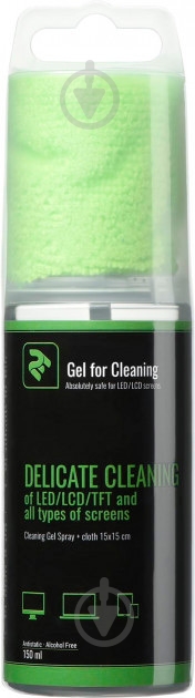 Набір для чищення 2E GEL for LED/LCD + салфетка 15х15 см Green 150 мл (2E-SK21G) - фото 1 Набір для чищення 2E GEL for LED/LCD + салфетка 15х15 см Green 150 мл (2E-SK21G) - фото 1