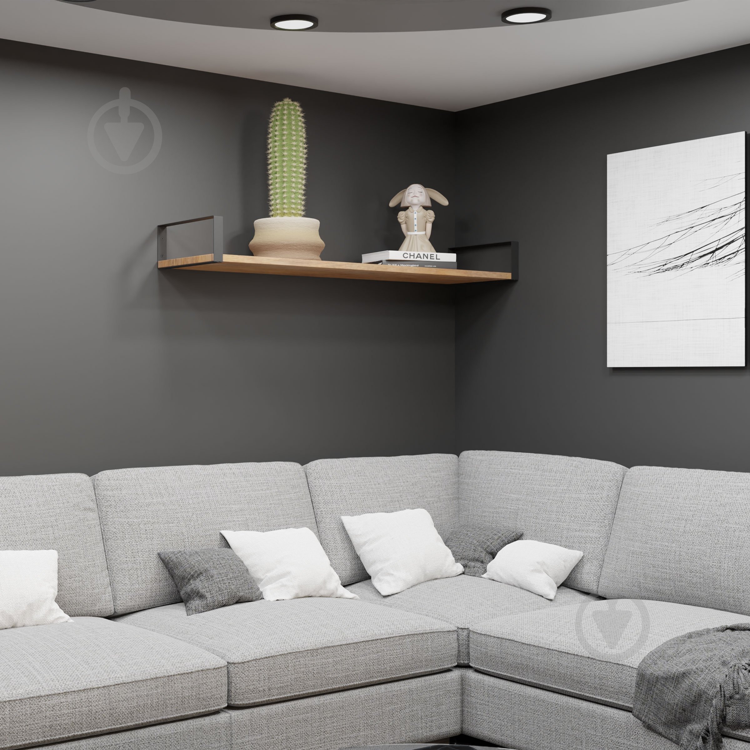 Кронштейн для полиць Valore Прямокутник Loft SB-R-21 - фото 16