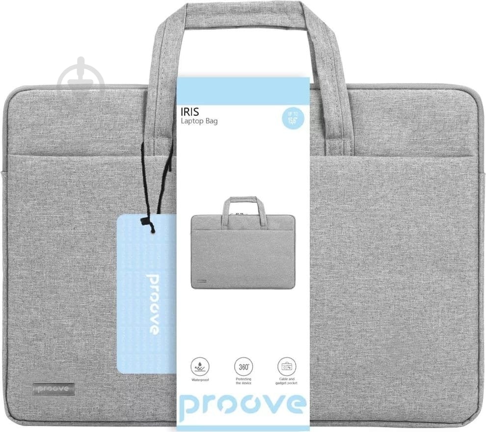 Сумка для ноутбука Proove Iris 15.6" light grey (LBIR15000003) - фото 4