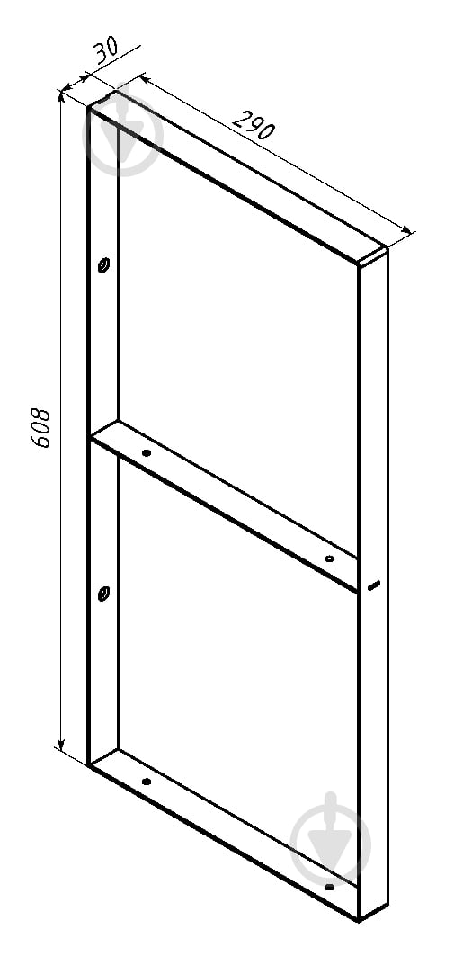 Кронштейн для полиць Valore Подвійний прямокутник Loft SB-DR-28 - фото 10