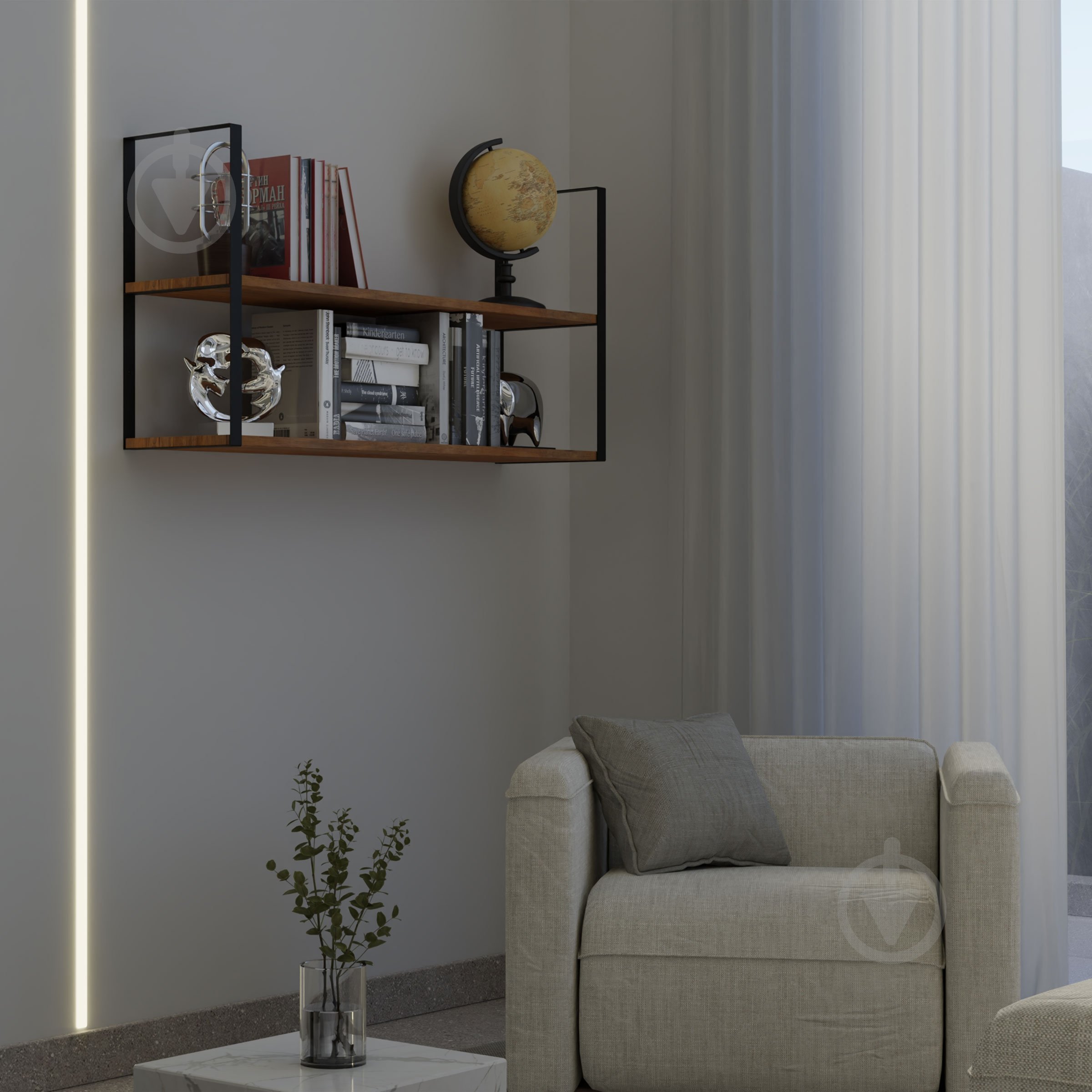 Кронштейн для полиць Valore Подвійний прямокутник Loft SB-DR-28 - фото 16