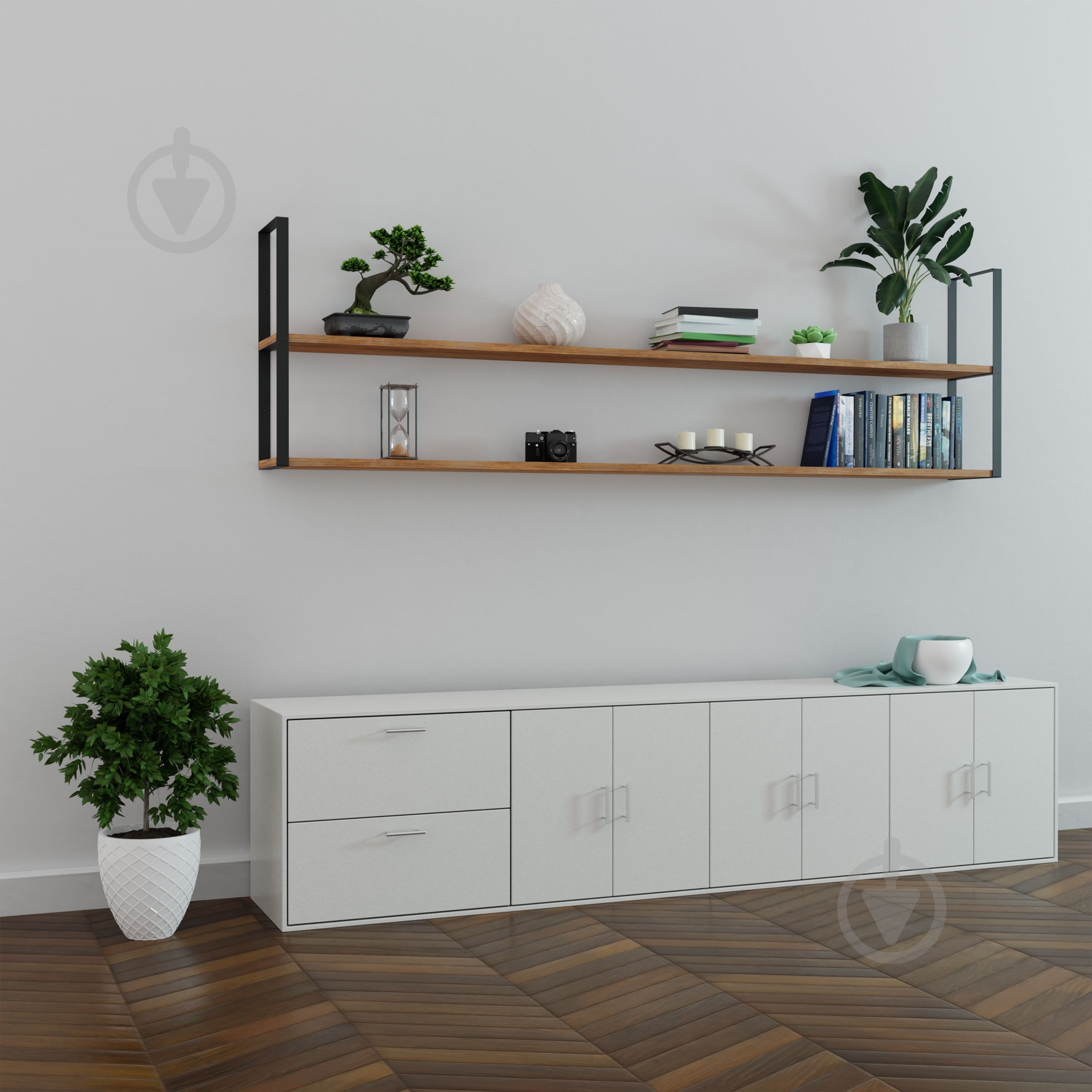 Кронштейн для полиць Valore Подвійний прямокутник Loft SB-DR-28 - фото 19