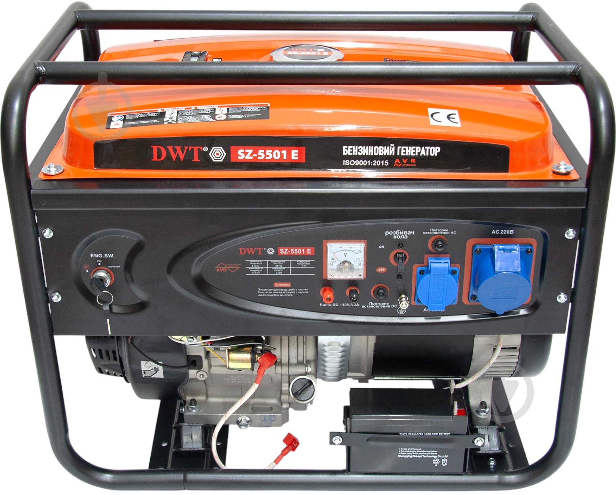 Генератор бензиновый DWT 5 кВт / 5,5 кВт SZ-5501 E - фото 2
