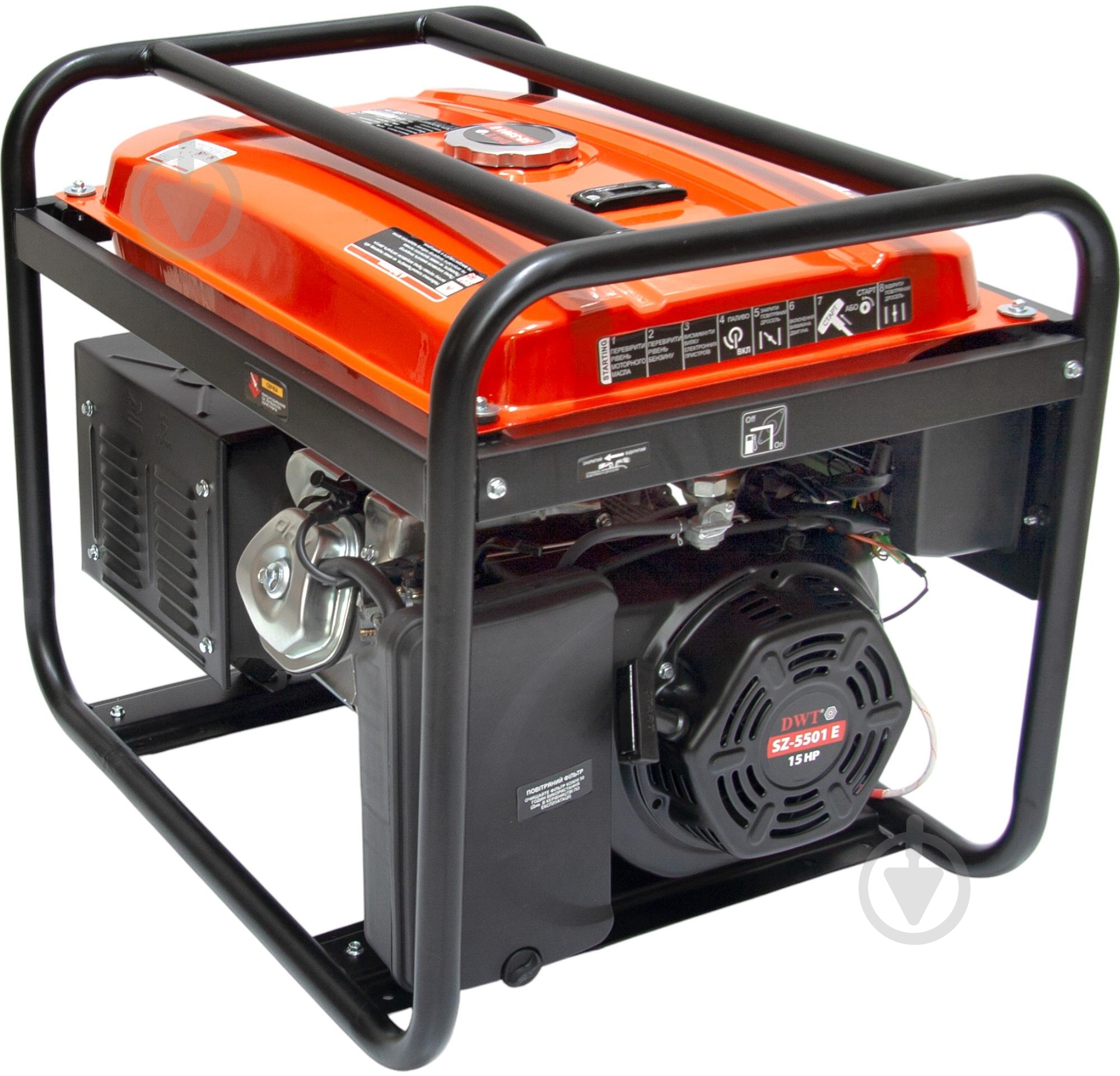 Генератор бензиновый DWT 5 кВт / 5,5 кВт SZ-5501 E - фото 4