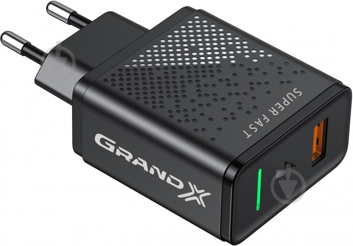 Зарядное устройство Grand-X Fast Charge 5-в-1 QC 3.0, AFC, SCP, FCP, VOOC, 1 USB 22.5 Вт - фото 1 Зарядное устройство Grand-X Fast Charge 5-в-1 QC 3.0, AFC, SCP, FCP, VOOC, 1 USB 22.5 Вт - фото 1