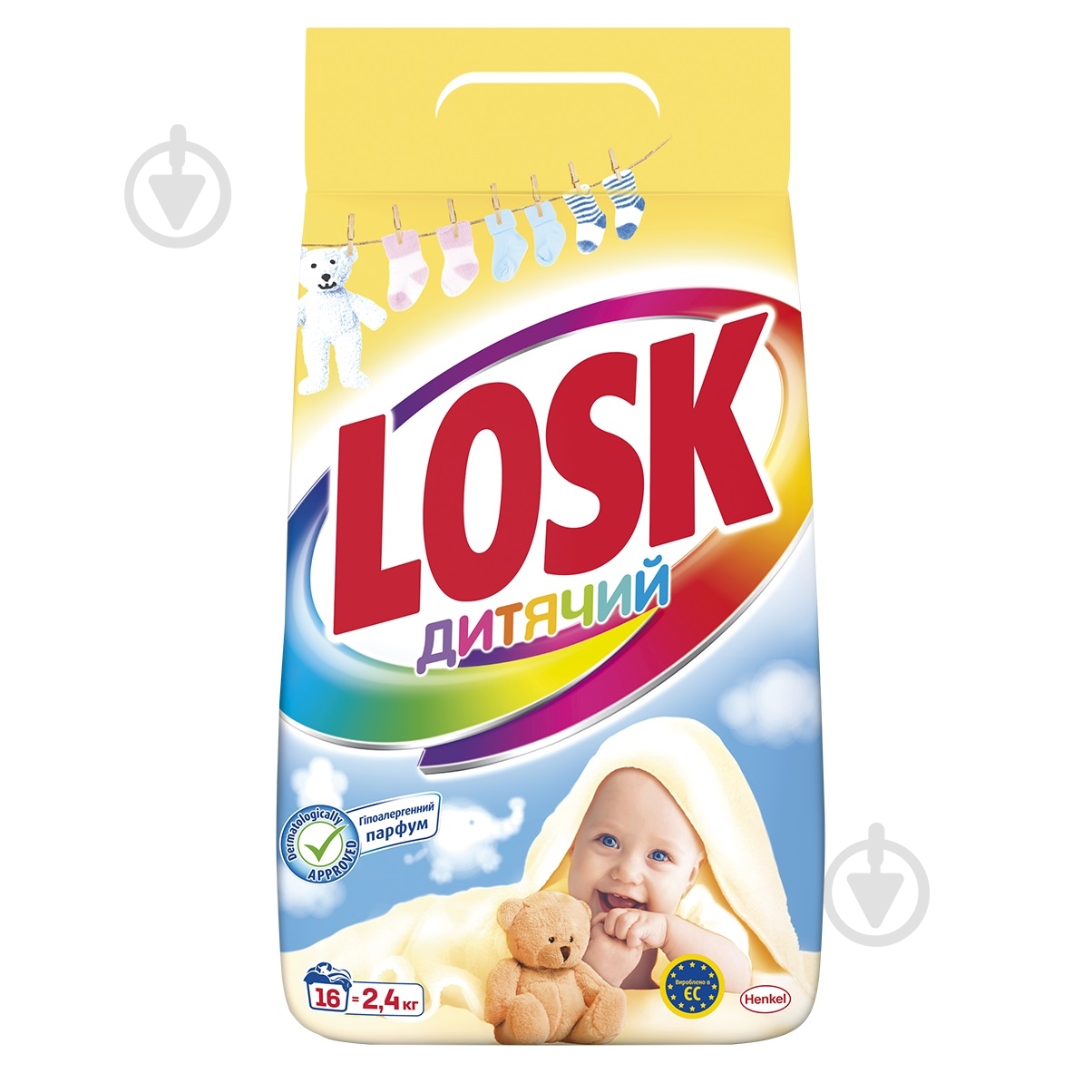 Порошок для машинной и ручной стирки Losk детский 2,4 кг - фото 2 Порошок для машинной и ручной стирки Losk детский 2,4 кг - фото 2