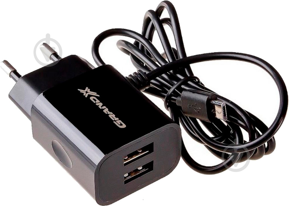 Зарядное устройство Grand-X CH-35B + micro USB - фото 3