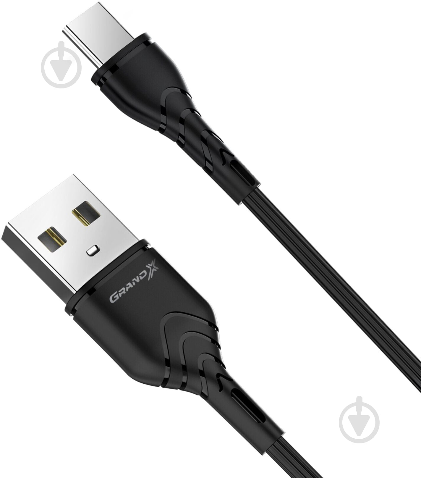 Кабель Grand-X USB Type-C – USB 1 м черный (PC-03B) - фото 2