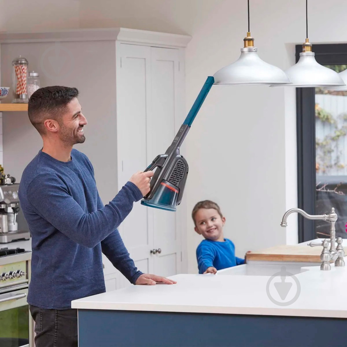 Пылесос аккумуляторный Black+Decker BHHV320B grey/blue - фото 6