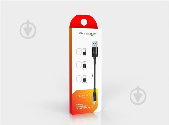 Кабель Grand-X USB-Lightning 0,2 м black (FM-20L) - фото 3 Кабель Grand-X USB-Lightning 0,2 м black (FM-20L) - фото 3