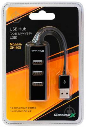 USB-хаб Grand-X GH-403 - фото 3 USB-хаб Grand-X GH-403 - фото 3
