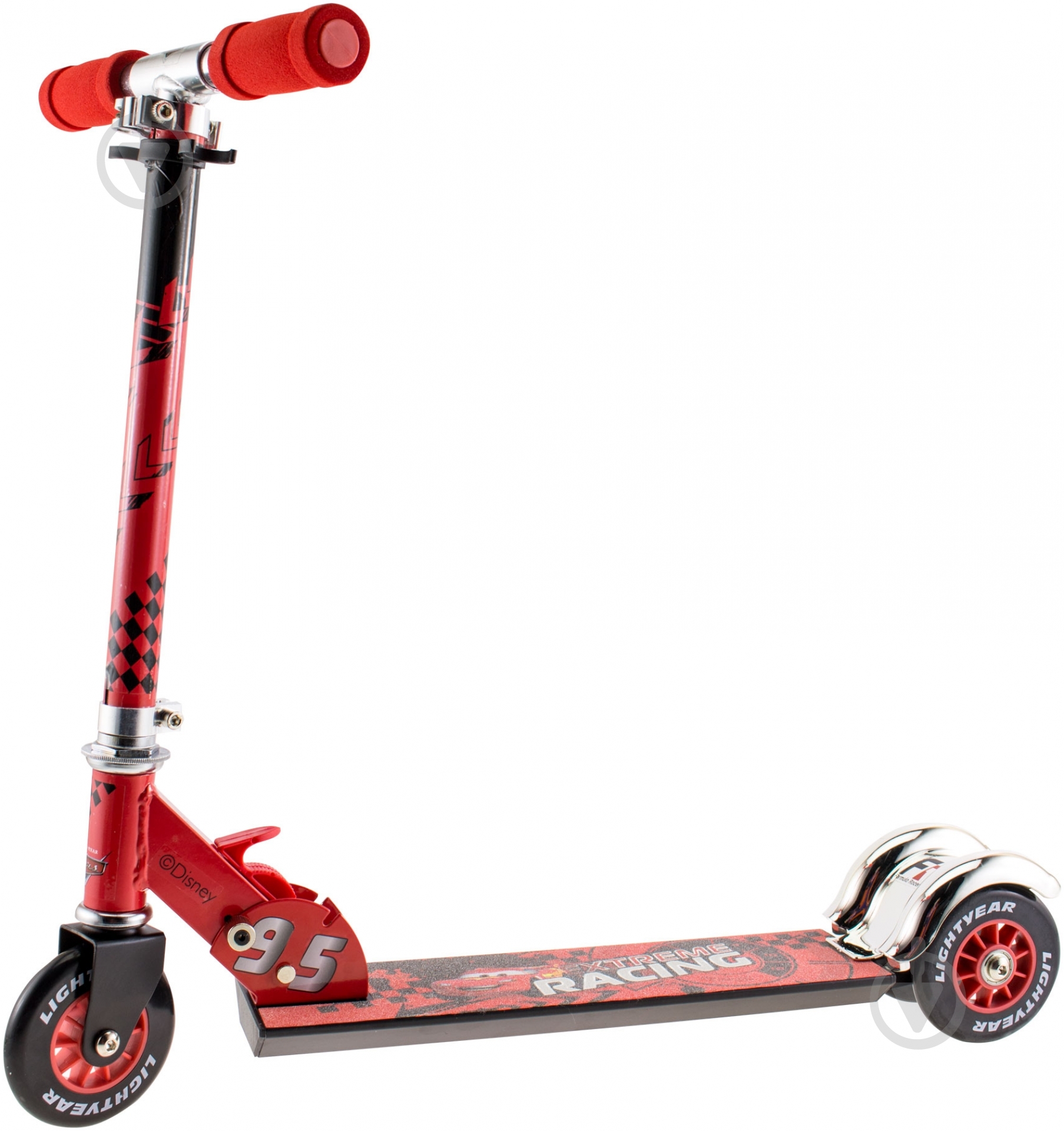 Самокат Disney Сars красный SD0103 - фото 1
