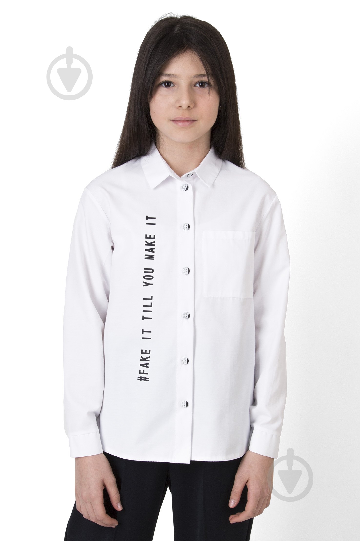 Блуза Mevis р.152 белый 4145 - фото 1 Блуза Mevis р.152 белый 4145 - фото 1