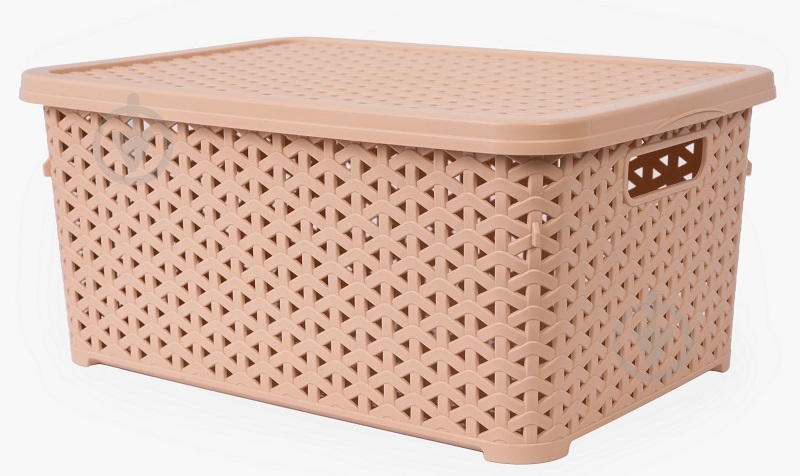 Кошик для зберігання Diomedea бежевий К13-406 10 л 155x245x345 мм - фото 1 Кошик для зберігання Diomedea бежевий К13-406 10 л 155x245x345 мм - фото 1