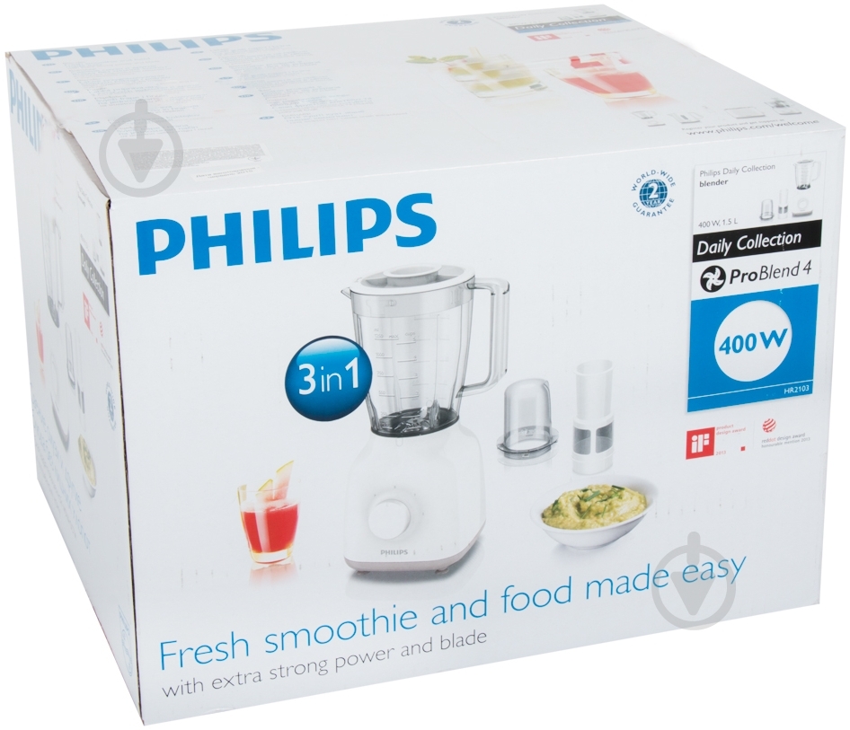 Блендер стационарный Philips Daily Collection HR2103/00 - фото 4