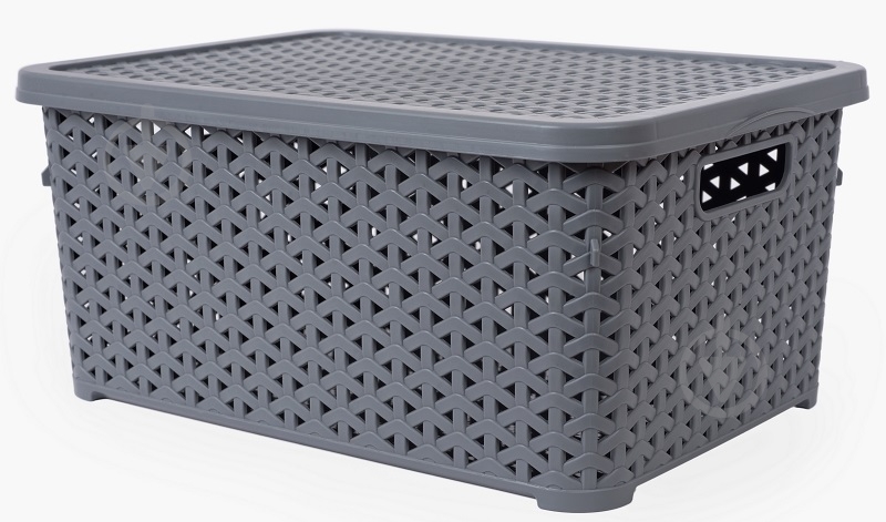 Корзина для хранения Diomedea серый К13-130 10 л 155x245x345 мм - фото 1 Корзина для хранения Diomedea серый К13-130 10 л 155x245x345 мм - фото 1