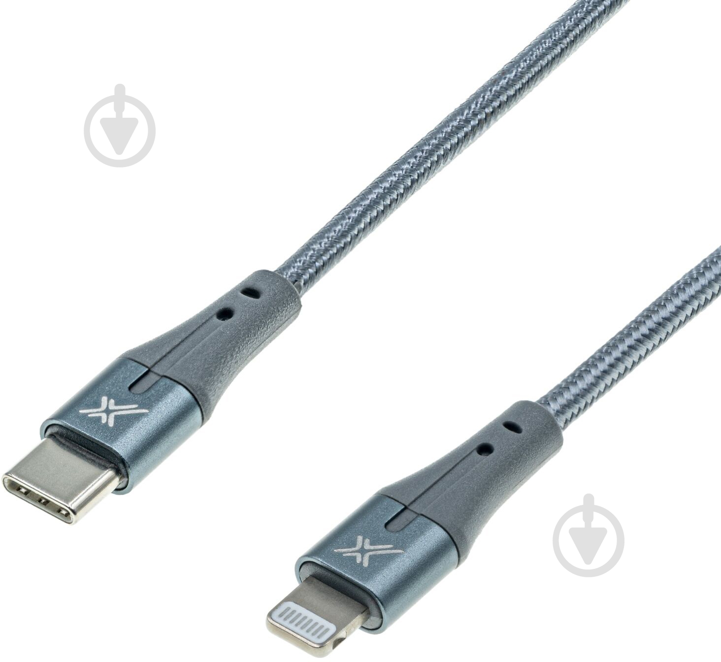 Кабель Grand-X Lightning – USB-C 1 м серый (CL01) - фото 2 Кабель Grand-X Lightning – USB-C 1 м серый (CL01) - фото 2