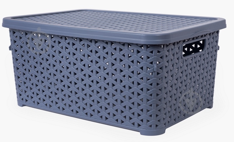 Кошик для зберігання Diomedea сіро-блакитний К13-121 10 л 155x245x345 мм - фото 1 Кошик для зберігання Diomedea сіро-блакитний К13-121 10 л 155x245x345 мм - фото 1