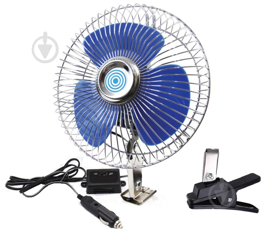 Вентилятор автомобільний AMiO 8" 12V (01104) - фото 1 Вентилятор автомобільний AMiO 8" 12V (01104) - фото 1