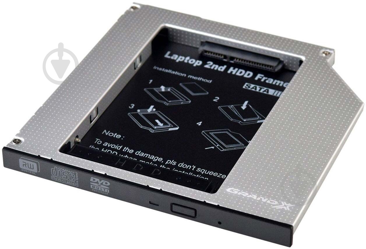 Карман для 2.5" HDD Grand-X Slim 9,5 mm HDC-24С - фото 1