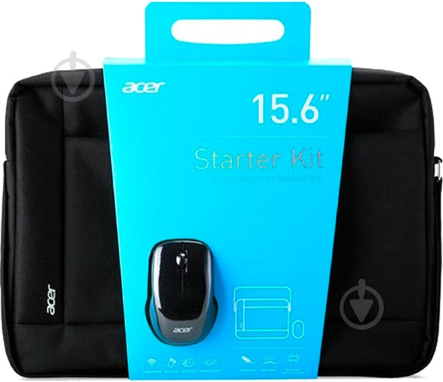 Сумка для ноутбука Acer Notebook Starter Kit 15 AAK590 + mouse 15.6" black (NP.ACC11.01X) - фото 2 Сумка для ноутбука Acer Notebook Starter Kit 15 AAK590 + mouse 15.6" black (NP.ACC11.01X) - фото 2