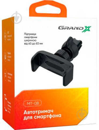 Автодержатель Grand-X Mounting on the Deflector для смартфона (MT-08) - фото 5 Автодержатель Grand-X Mounting on the Deflector для смартфона (MT-08) - фото 5