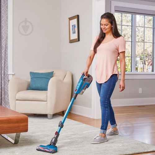 Пылесос аккумуляторный Black+Decker BHFE520J blue - фото 5
