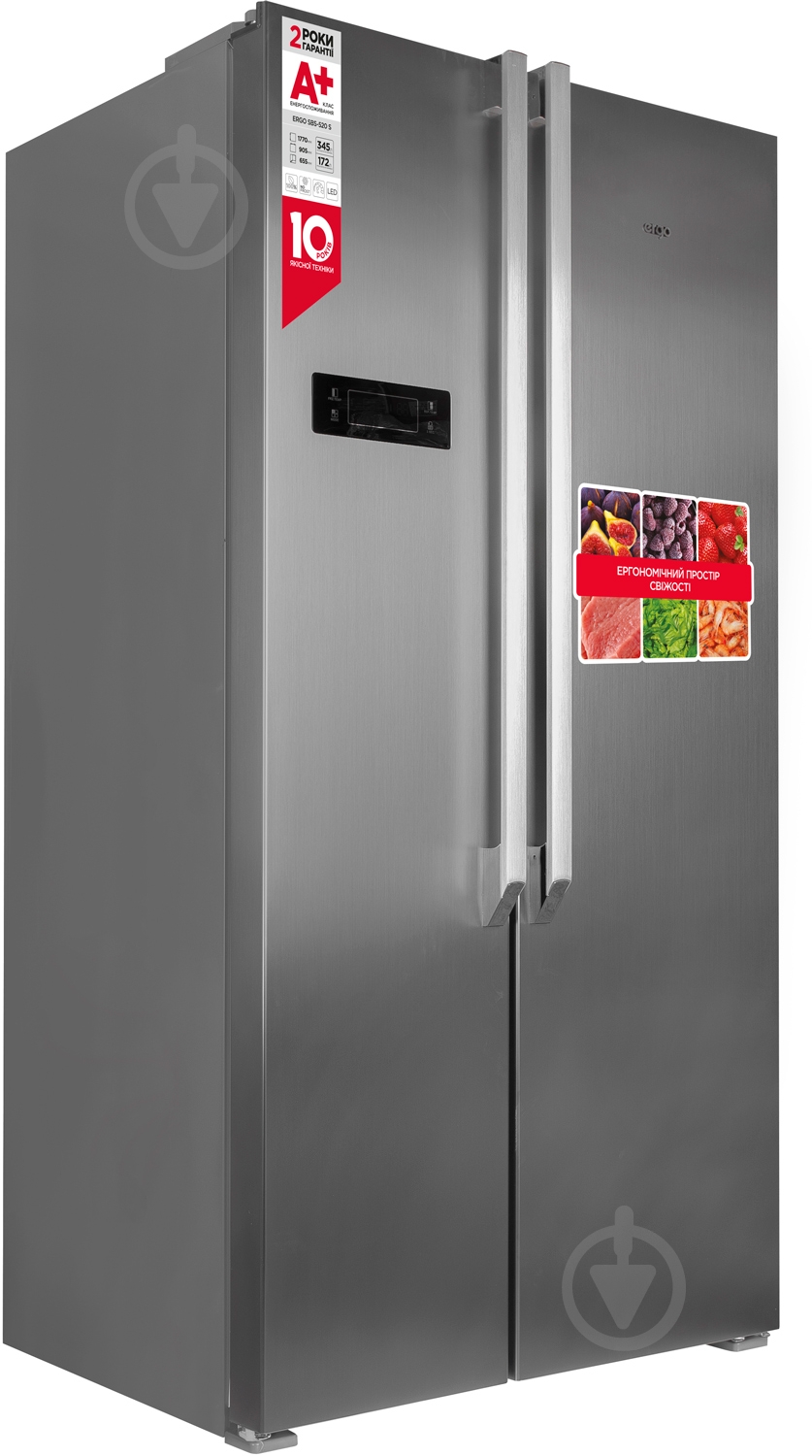 Холодильник Ergo SBS 520 S - фото 3