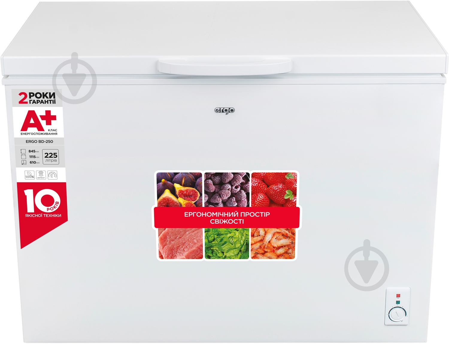 Морозильный ларь Ergo ERGO BD-250 - фото 2