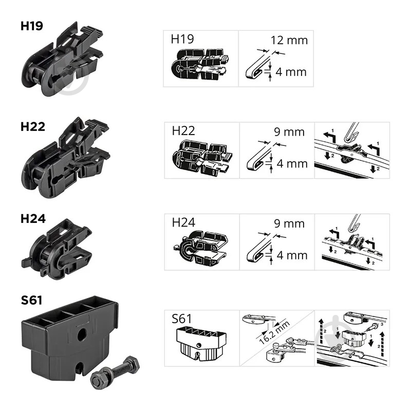 Щетка стеклоочистителя AMiO Truck & Bus 24" 1202 600 мм 1 шт. - фото 5 Щетка стеклоочистителя AMiO Truck & Bus 24" 1202 600 мм 1 шт. - фото 5