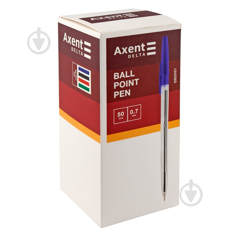 Ручка шариковая Axent DB 2051 синяя - фото 2 Ручка шариковая Axent DB 2051 синяя - фото 2
