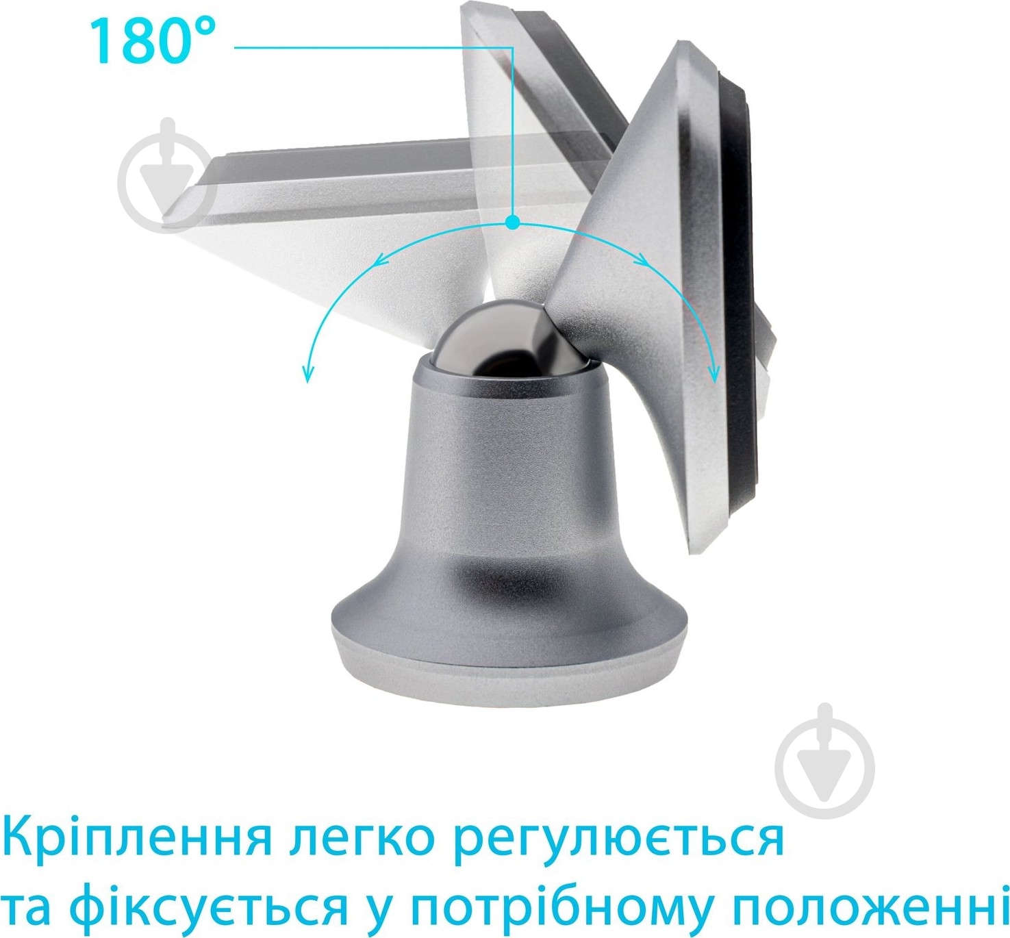 Автодержатель магнитный Grand-X MT-09 серебряный - фото 5