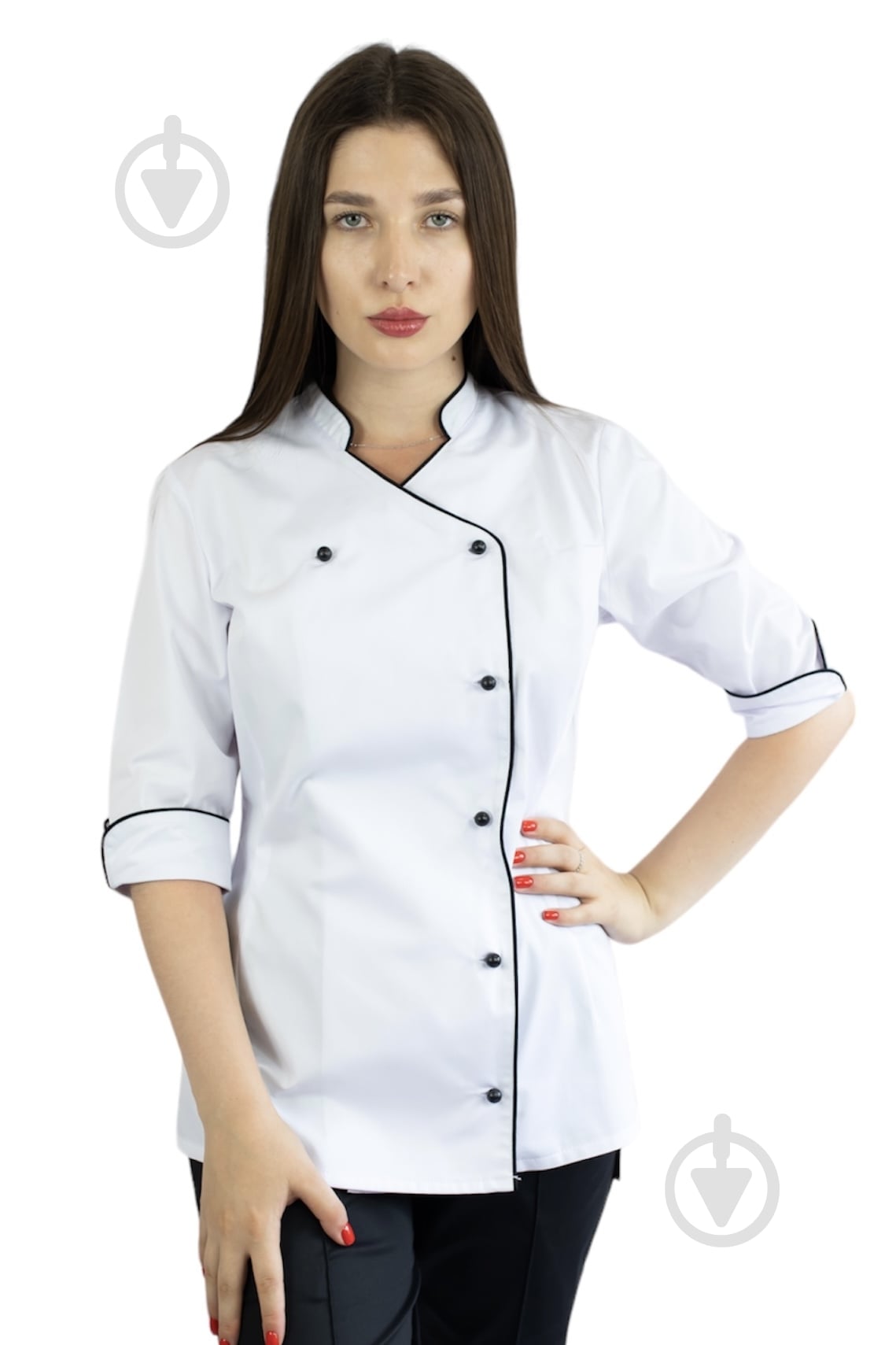 Китель повара Lux-Form Опера р. 46 белый - фото 1