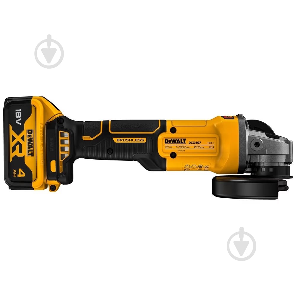 Шлифмашина DeWalt DCG407M1T DCG407M1T - фото 3 Шлифмашина DeWalt DCG407M1T DCG407M1T - фото 3