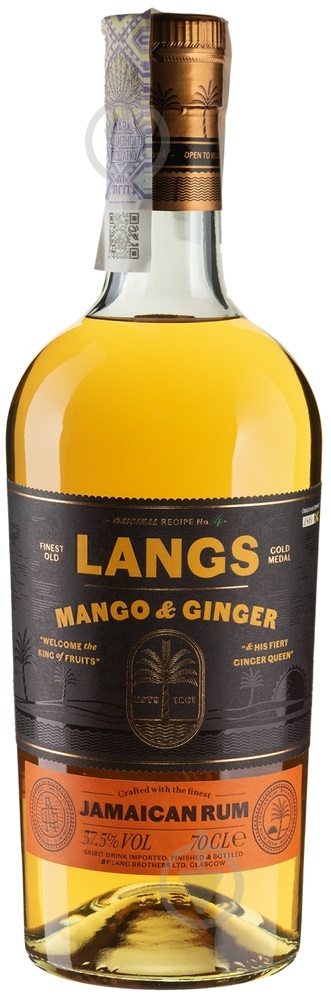 Напій ромовий Langs Langs Mango&Ginger Rum 0,7 л - фото 1 Напій ромовий Langs Langs Mango&Ginger Rum 0,7 л - фото 1