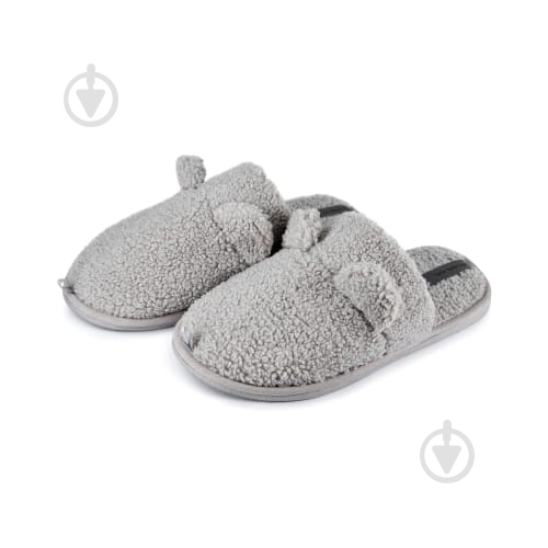 Тапки домашние Twins TEDDY с ушками р.40-41 серый - фото 1