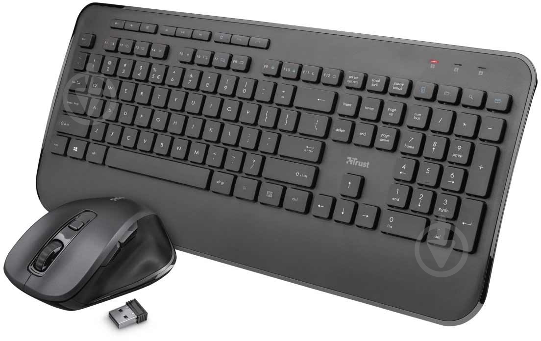 Комплект клавиатура + мышь Trust Mezza WL Black - фото 1